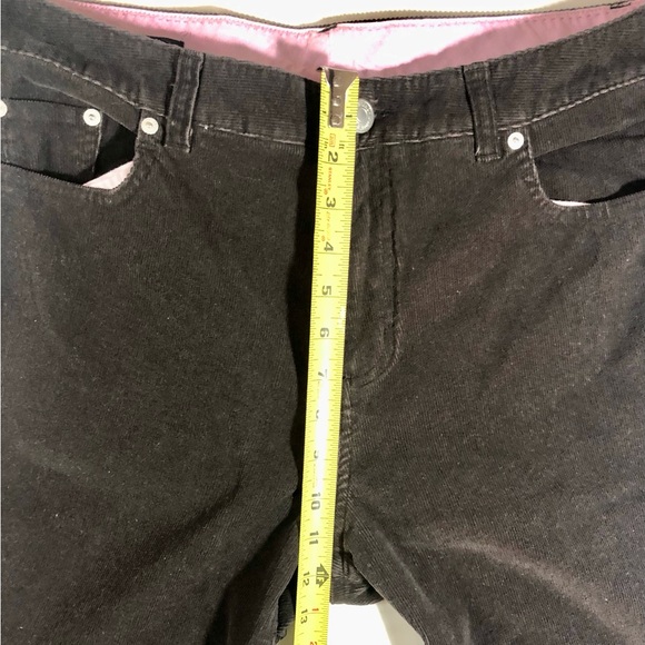 Lands End Women  Corduroy Pants Brown Flared Leg Zip Front Brown Size 12 - Picture 4 of 9